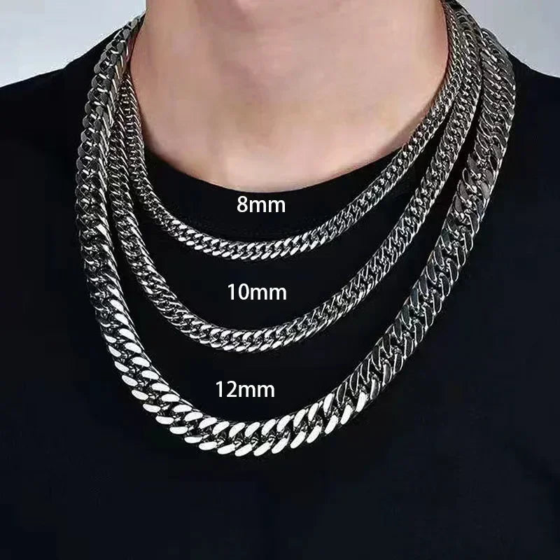 Stainless Steel Cuban Chain Necklace