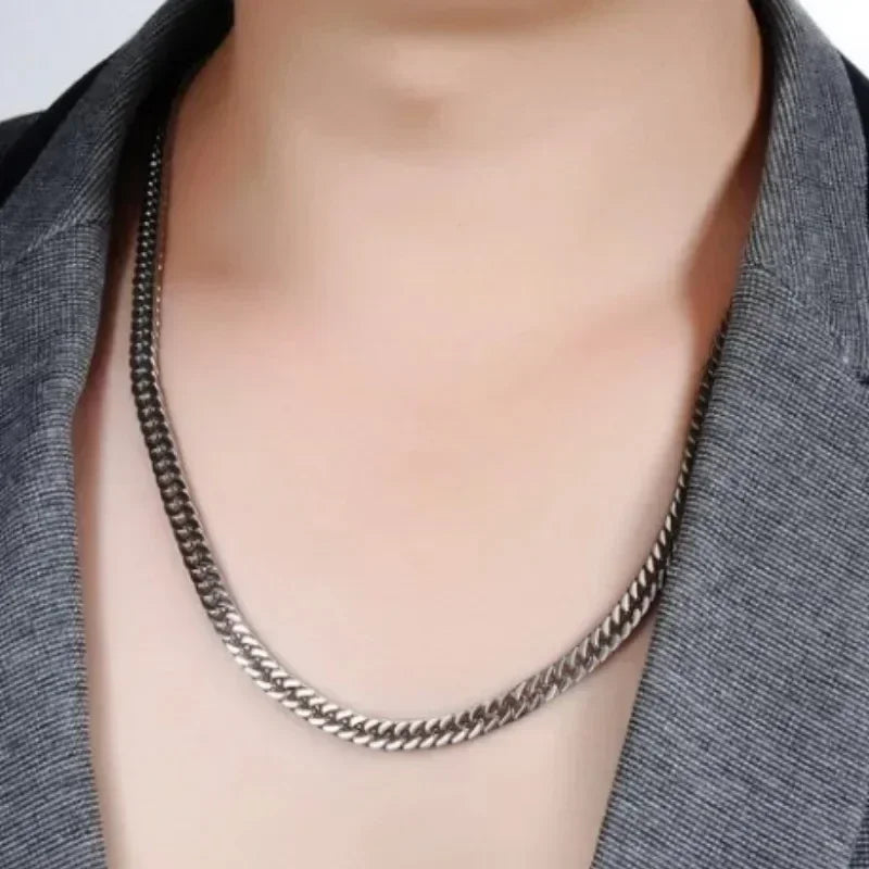 Stainless Steel Cuban Chain Necklace